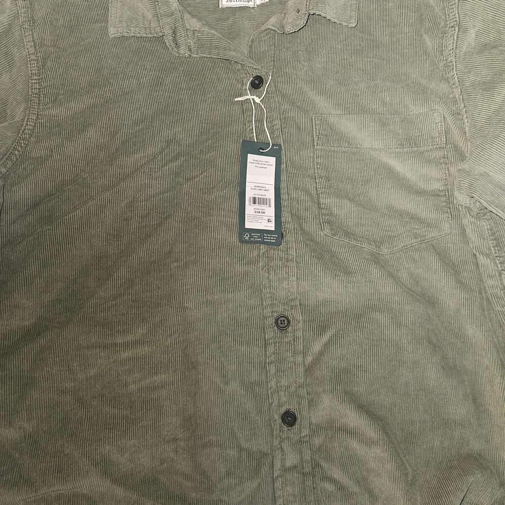 Alpine Design Olive Corduroy Shirt Jacket - Picture 2 of 3